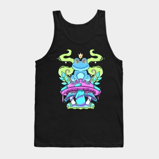 Frogs And Mushrooms Frog Aesthetic Frog Prince Fungi Frog Tank Top